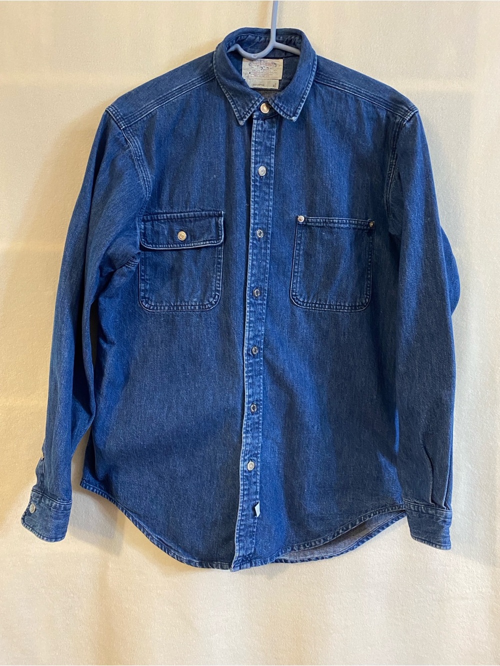 Vintage Polo Ralph Lauren 100% cotton denim button down shirt Made in USA